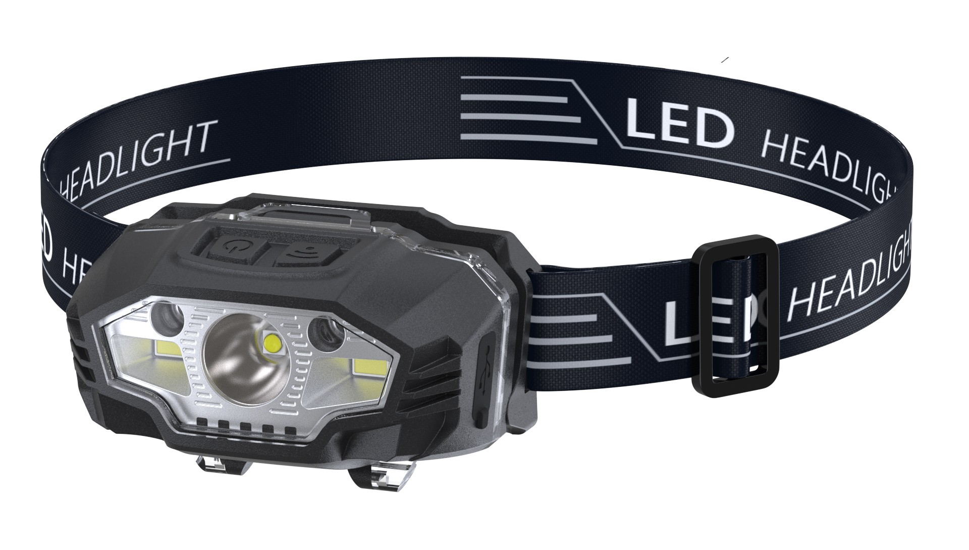45-degree adjustable, multi-functional rechargeable outdoor sensor headlamp