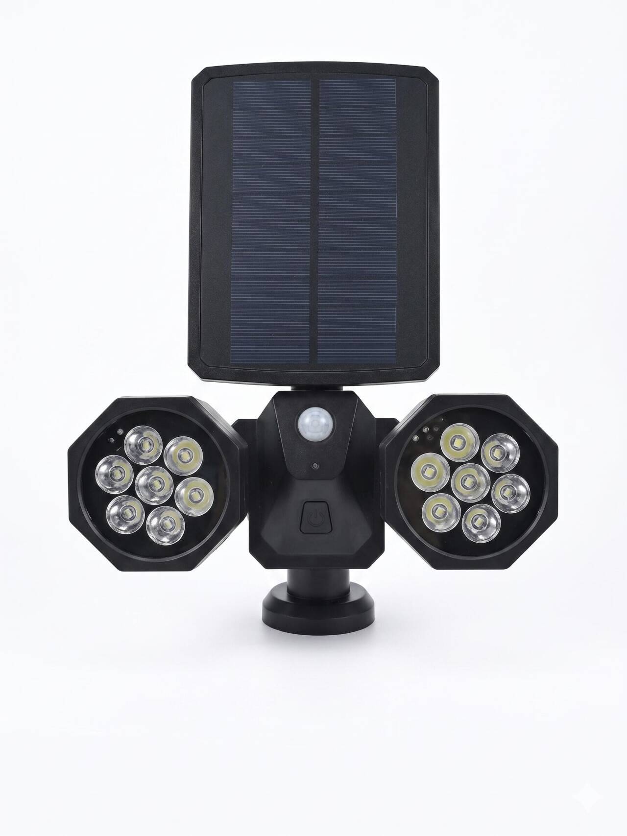 Infrared sensing multi-functional 14-LED solar wall lamp / floor lamp / lawn lamp