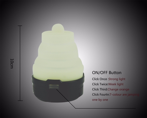 Outdoor Silicone Soft Telescopic LED Bright Camping Light Lantern