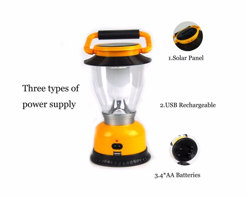 Factory Supply Cheap Super Bright Solar Charging 3 in 1 Multi-function Plastic Potable led Camping Lantern