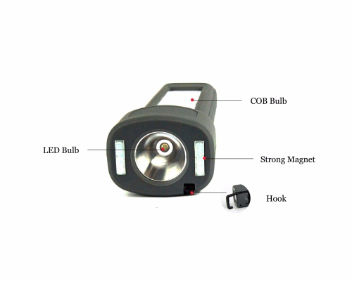 Magnetic Emergency 3W LED Work light ABS Plastic COB LED Portable Work Lamp